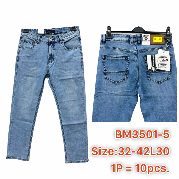 Spodnie męskie jeans Roz 32-42, 1 Kolor .Paczka 10 szt